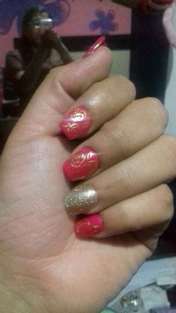 Uñas para la sesión de fotos previa al gran día :) - 1