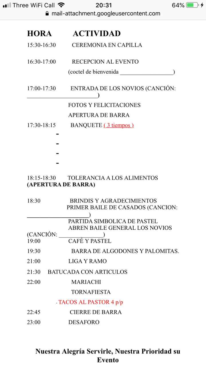 Programa a seguir. - 1