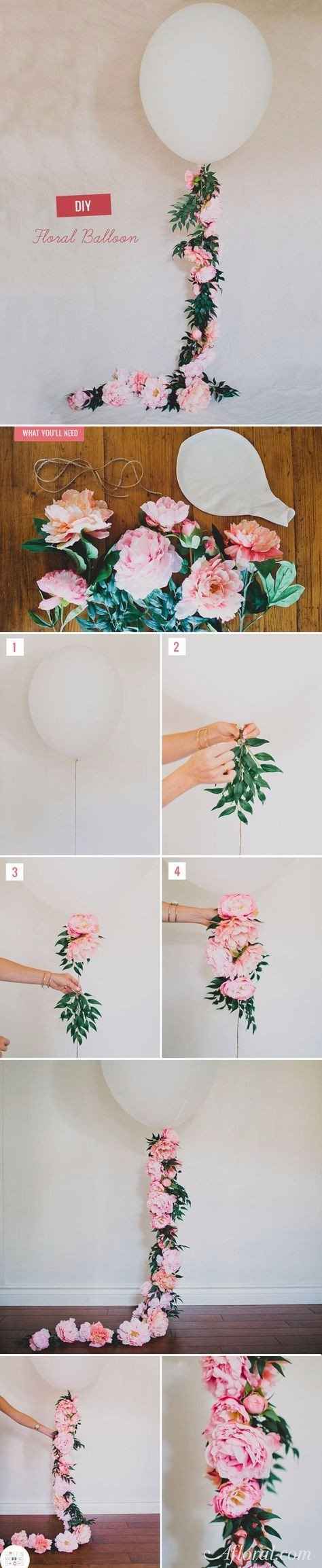 Diy Globo enredadera y flores 