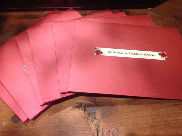 Invitaciones Marsala Rotulación