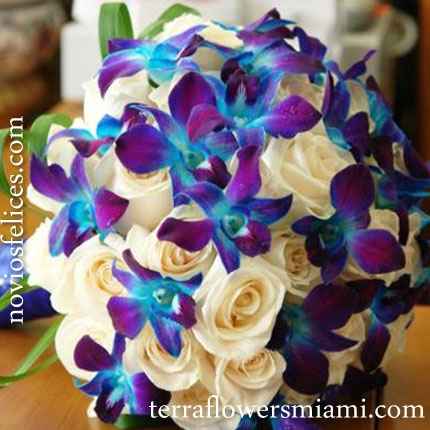 ramo turquesa y purpura
