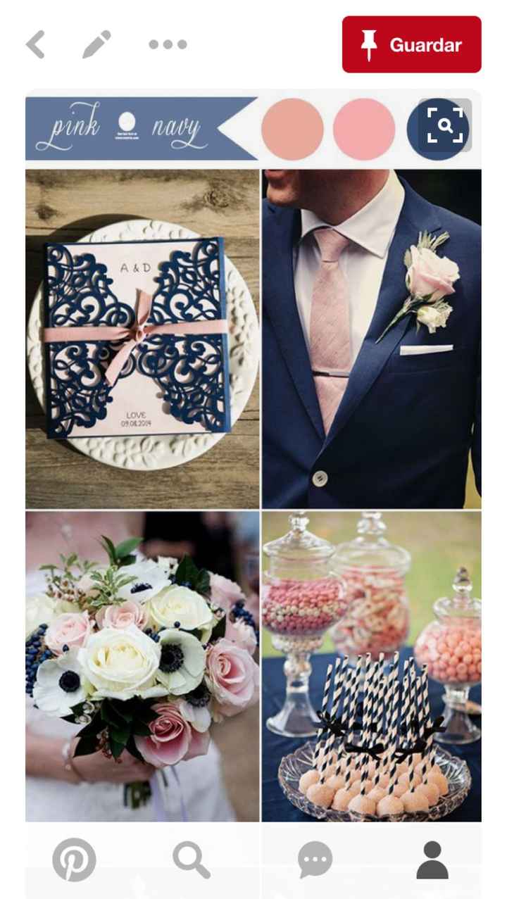 Combinaciones de colores en  azul y "rosa" - 1