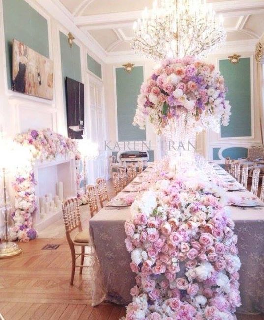 Decoración en tonos rosas