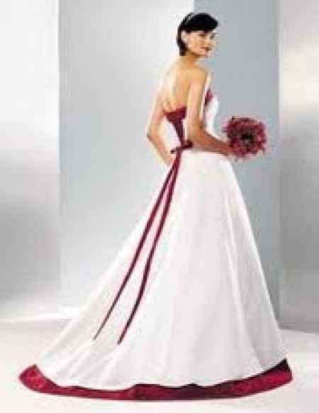 vestido rojo y blanco