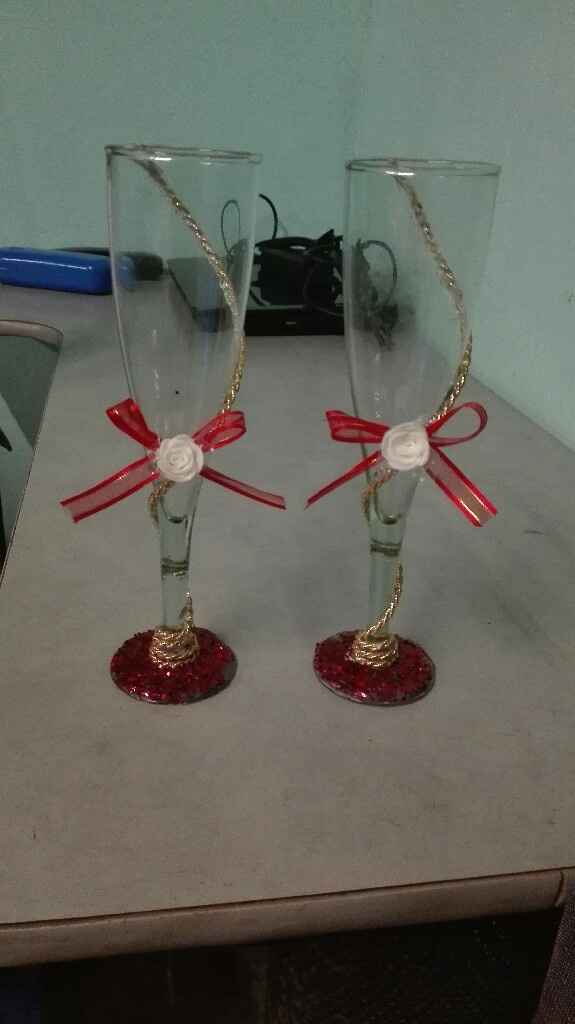 Copas de brindis terminadas 😄😃 - 1