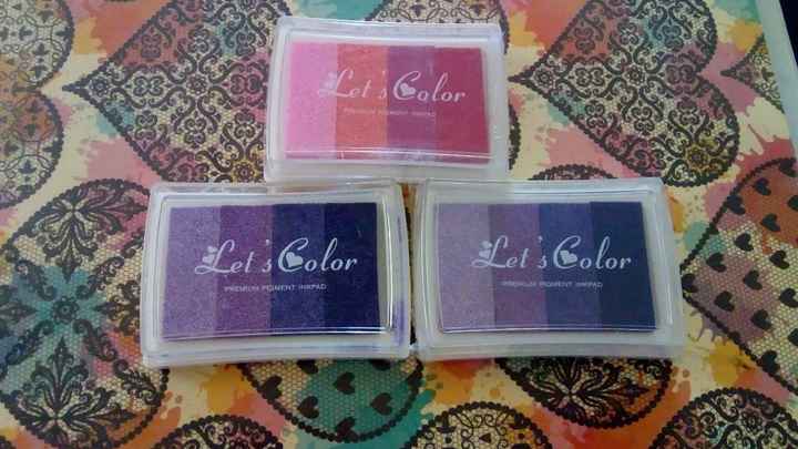 Cojines para impresión de huellas para el árbol de huellas