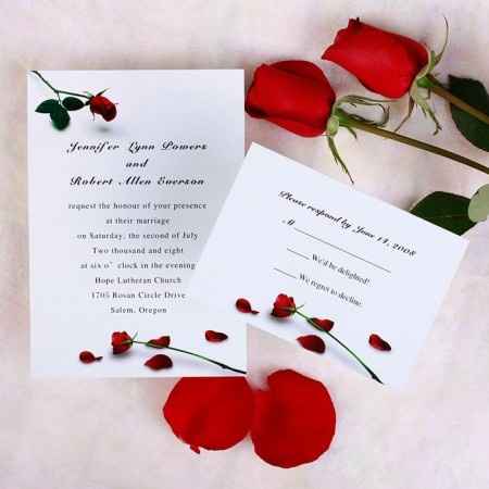 Invitaciones rosas rojas