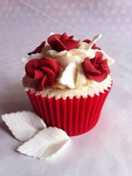 Cupcake boda rosa roja