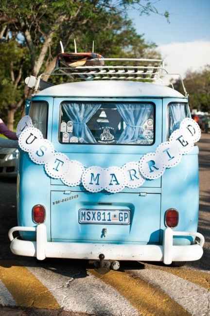 coche novios boda vintage