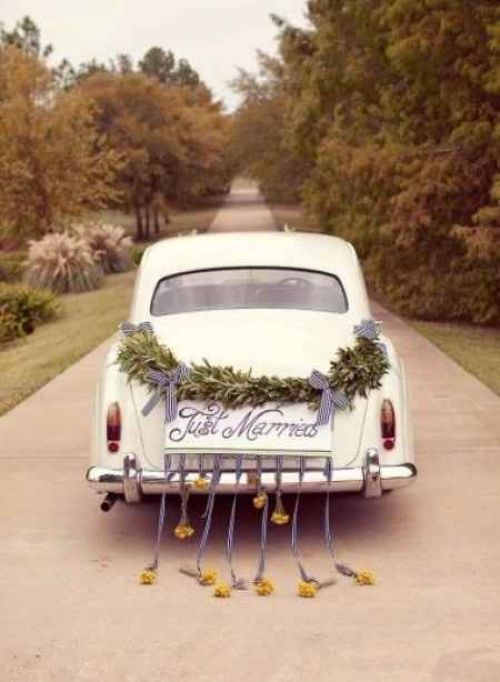 coche novios boda vintage