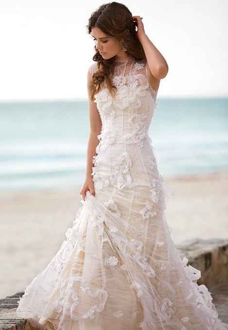 vestido novia playa