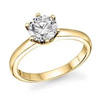 Engagment yellow gold ring dimond