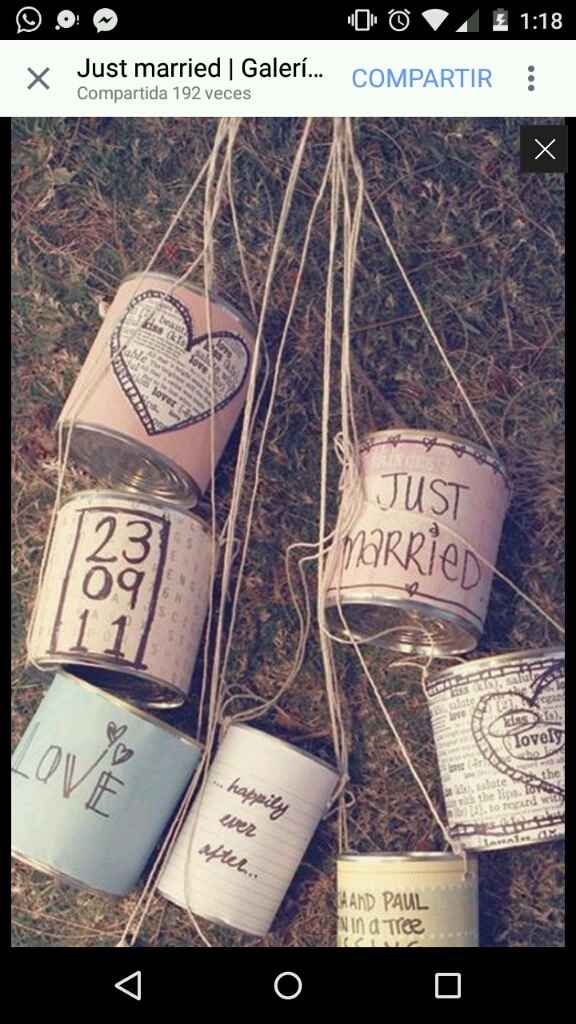 Y los botes para el auto de recien casados... ya los tienen?? - 1