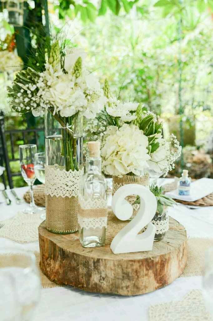 Arreglos de mesa, boda de dia - 1