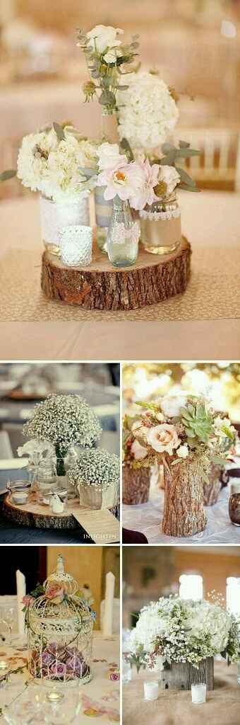 Arreglos de mesa, boda de dia - 2