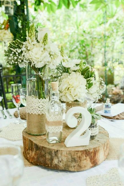 Arreglos de mesa, boda de dia - 1