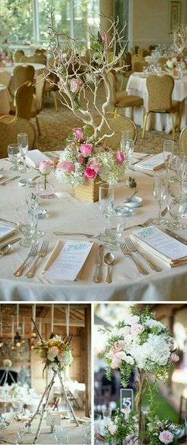 Arreglos de mesa, boda de dia - 2