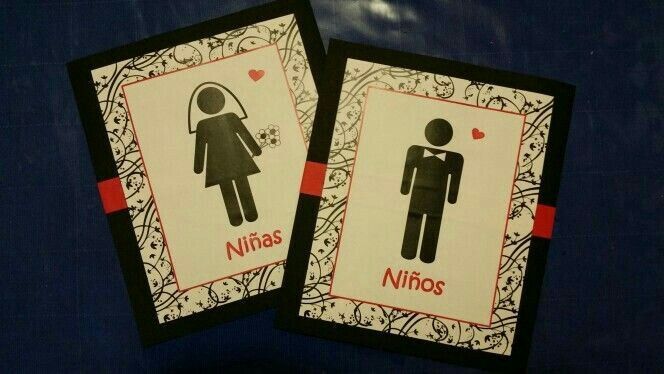 Letreritos para baños de niñas y niños - 2