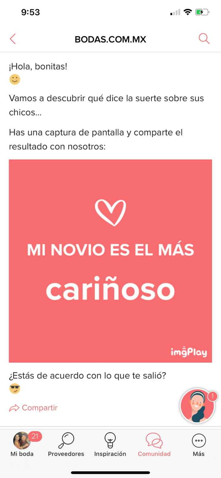 Haz captura de pantalla para descubrir cómo es tu novio - 1