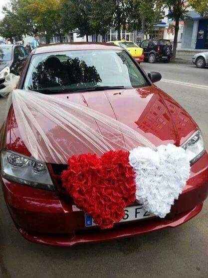 Decoración para auto de novios. - 15