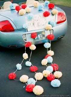 Decoración para auto de novios. - 18