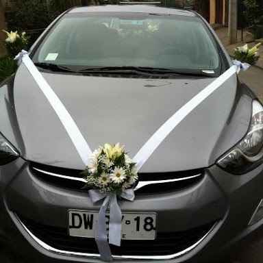 Decoración para auto de novios. - 19