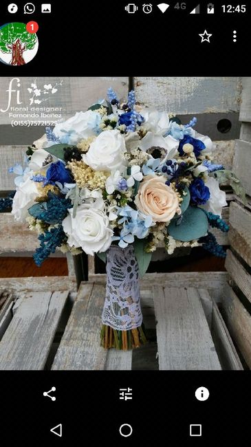 Qué tipo de ramo 💐 puedo llevar si la decoración es con azul marino..?? - 6