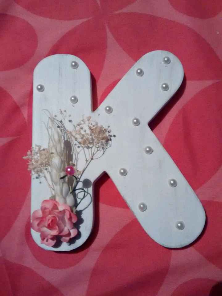 Diy 3. letras de madera decoradas. - 6