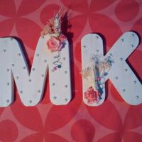 Diy 3. letras de madera decoradas. - 12