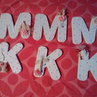 Diy 3. letras de madera decoradas. - 13