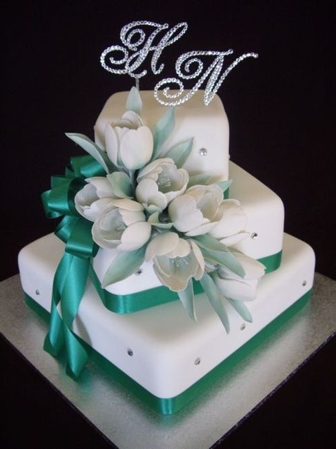 Pastel con flores