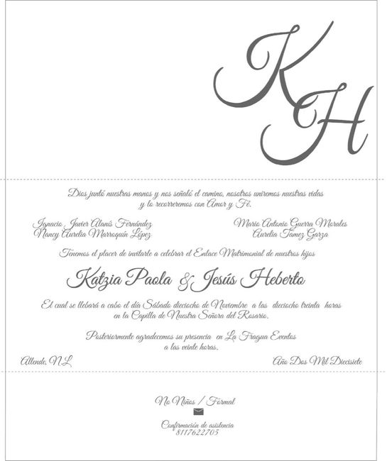 Confirmación de invitados - 1