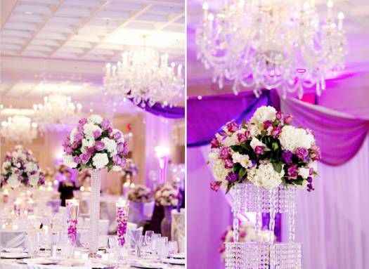 Decoración de bodas en tonos morados - 1