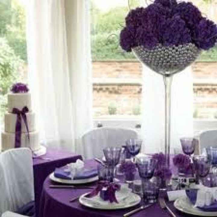 Decoración de bodas en tonos morados - 2