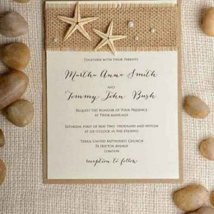 Necesito ideas para invitaciones para mi boda en playa. - 3