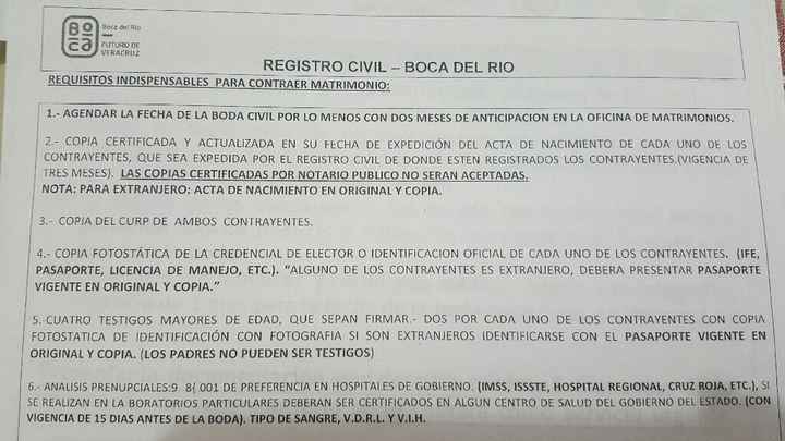 Requisitos y precio: civil veracruz pto y boca del rio - 1