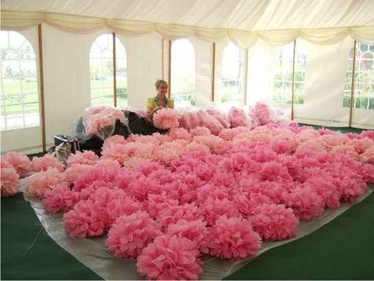 Pom Poms en piso