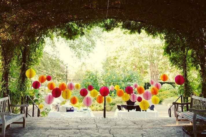 Pom Poms como si fueran pared