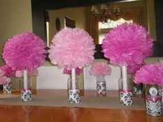 Pom Poms de centros de mesa