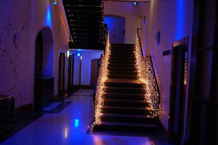 Luces cascada en escalera