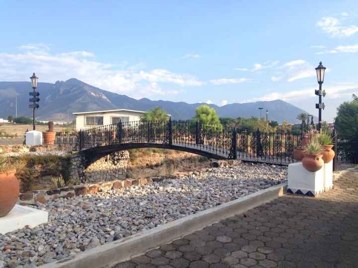 Puente de lado para entrar a Las Terrazas 