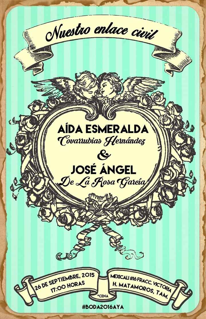 Invitación ceremonia civil