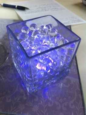 Centros de mesa con bolitas de gel