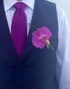 Boutonnier y corbata