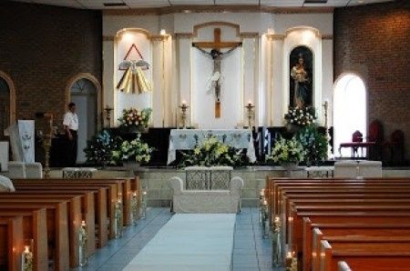 decoracion tea lights  en iglesia