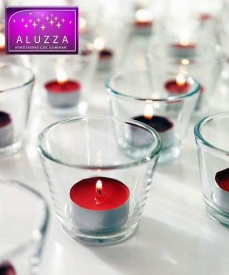 tea lights en vasos