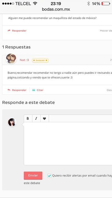 No puedo subir foto en debate 