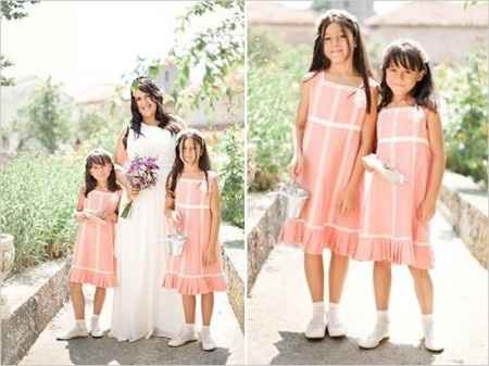 pajes en tono durazno