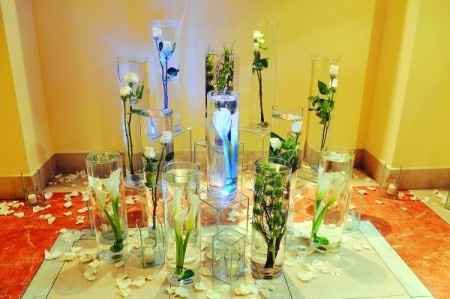 arreglo con vasos