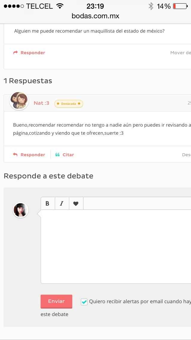 No puedo subir foto en debate 